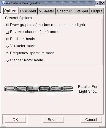 Configuration dialog