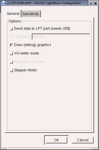 XPLSISNJASP configuration dialog